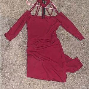 Burgundy dress